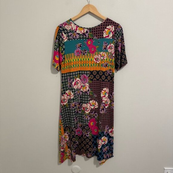 Johnny Was Bamboo Maggie Mixed Print Swing Dress - Picture 8 of 8